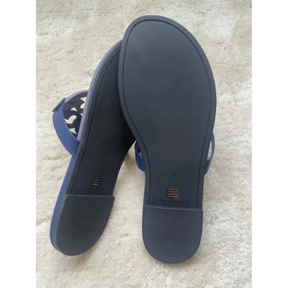 NEW  TORY BURCH Made In Brazil Miller Soft Leather Sandals Dark Lotus 1467mn - Picture 8 of 10